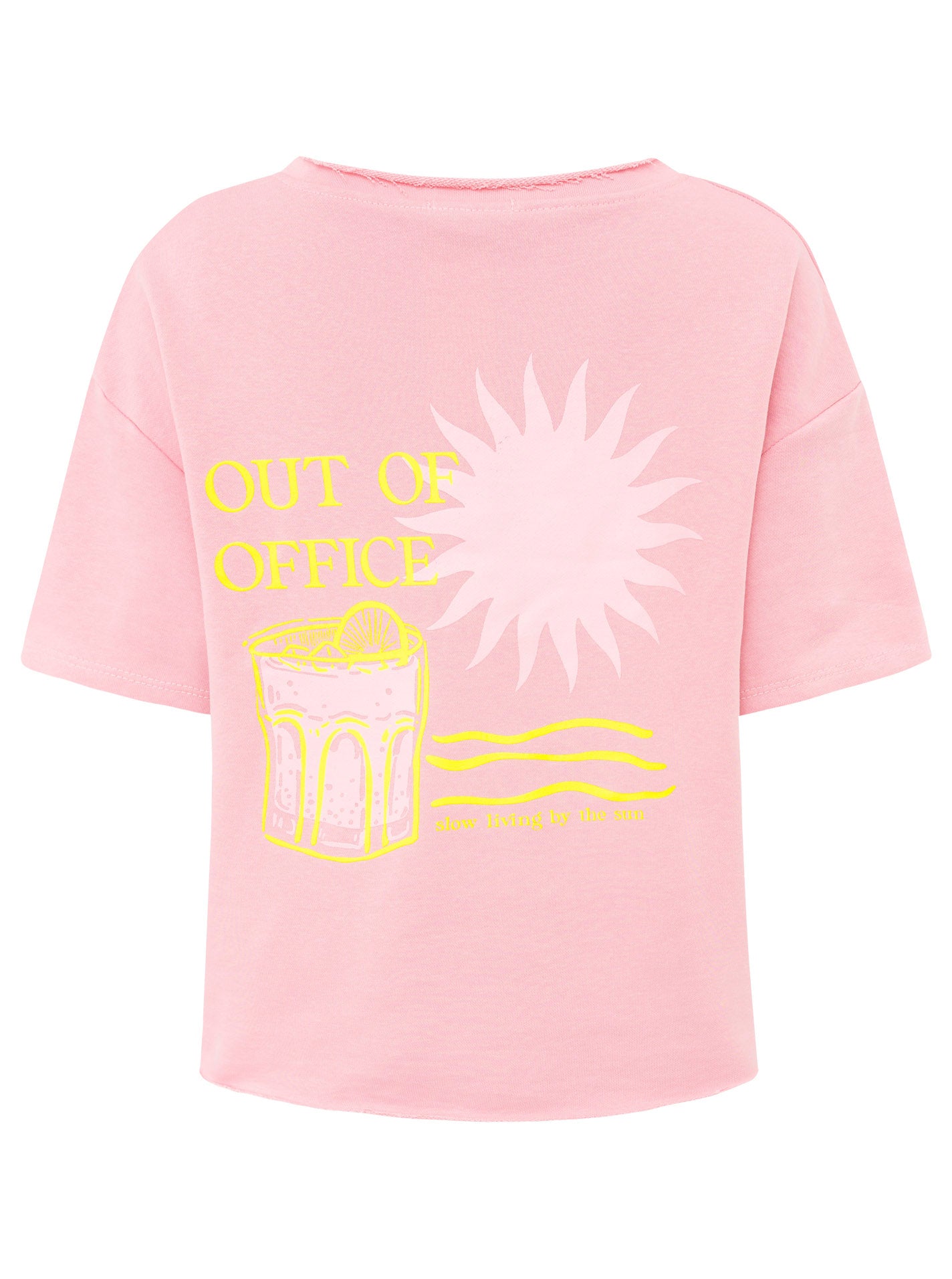 Sweatshirt "Out of Office" - Kurzarm - Rosa