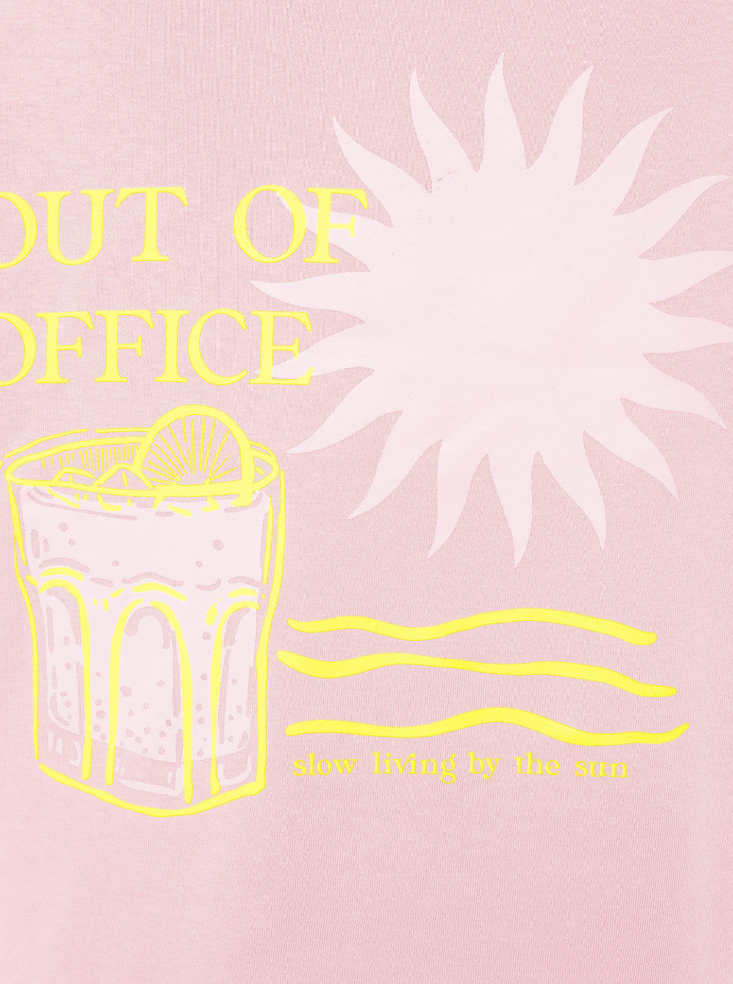 Sweatshirt "Out of Office" - Kurzarm - Rosa