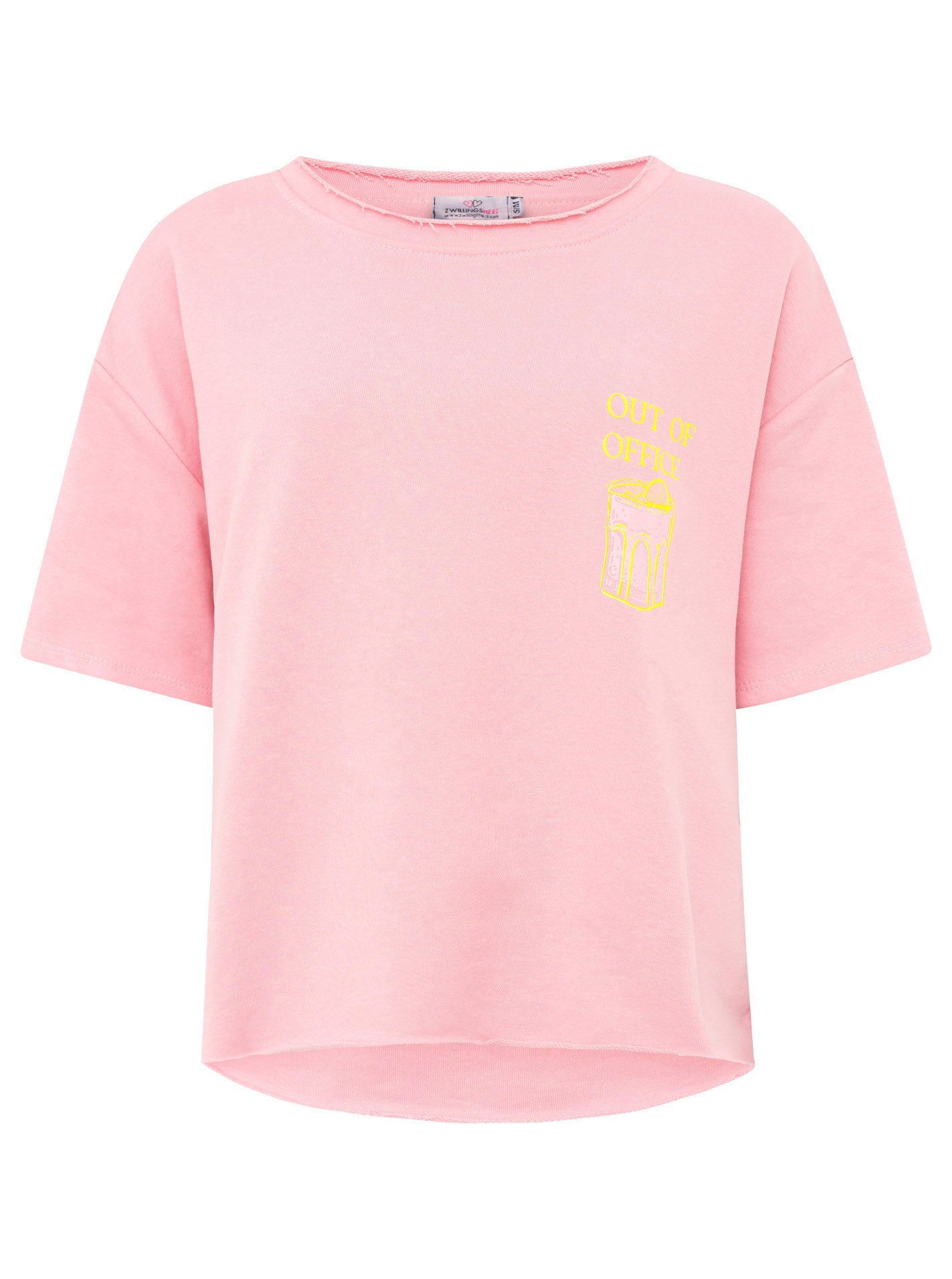 Sweatshirt "Out of Office" - Kurzarm - Rosa