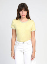Ange Paris T-Shirt Tixana Gelb Viskosemix