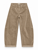 TAMBA Lässige Feincord-Hose im Barrel-Fit in Dusty Camel