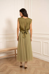 Choklate Paris Langer Rock Aria Tüll Olive