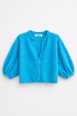 Angora Strickcardigan mit V-Ausschnitt: Anthrazit / Einheitsgröße