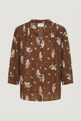 Choklate Paris Saint Tropez Choco Braune Paisleybluse aus Viskose und Seide