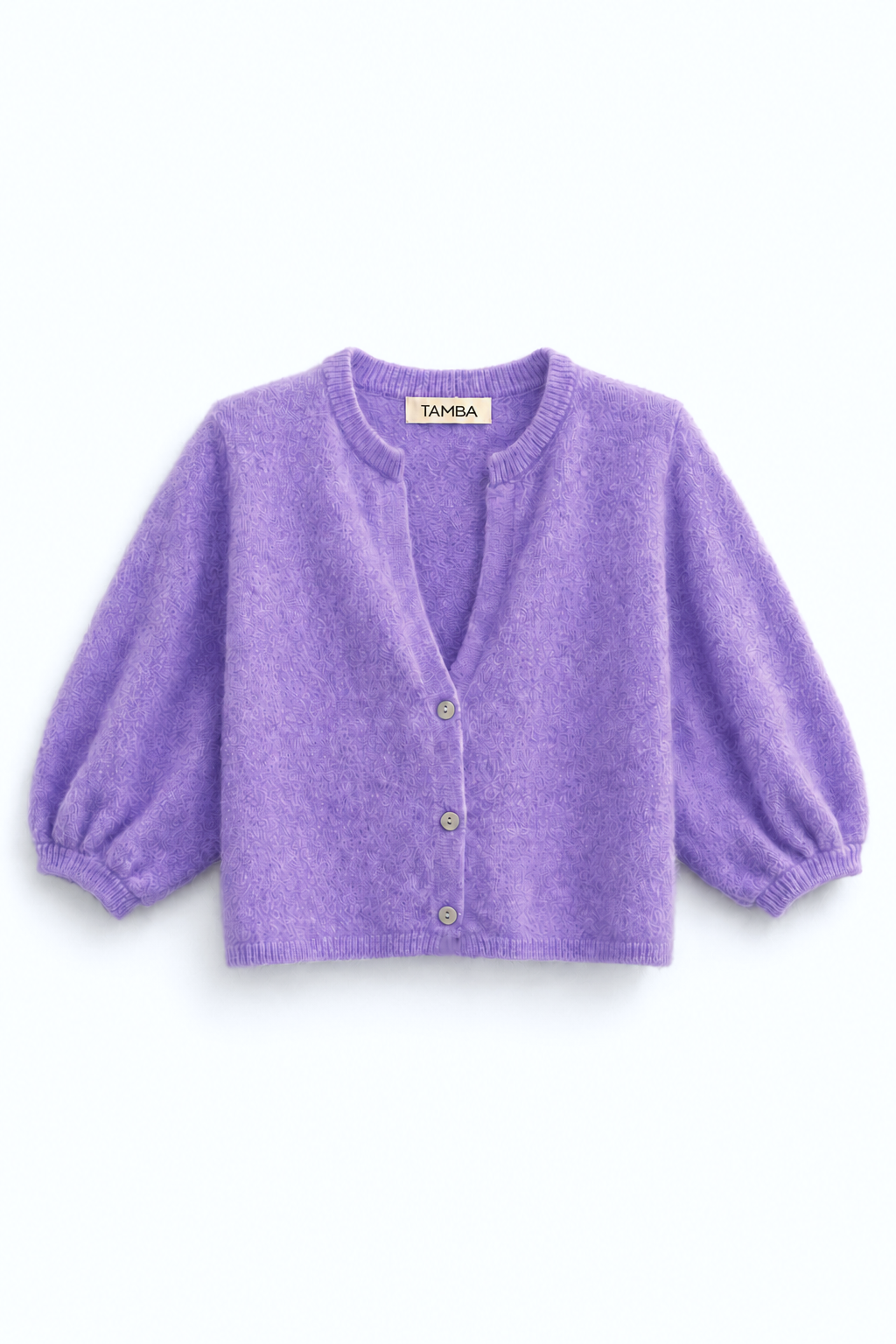 Angora Strickcardigan mit V-Ausschnitt: Anthrazit / Einheitsgröße