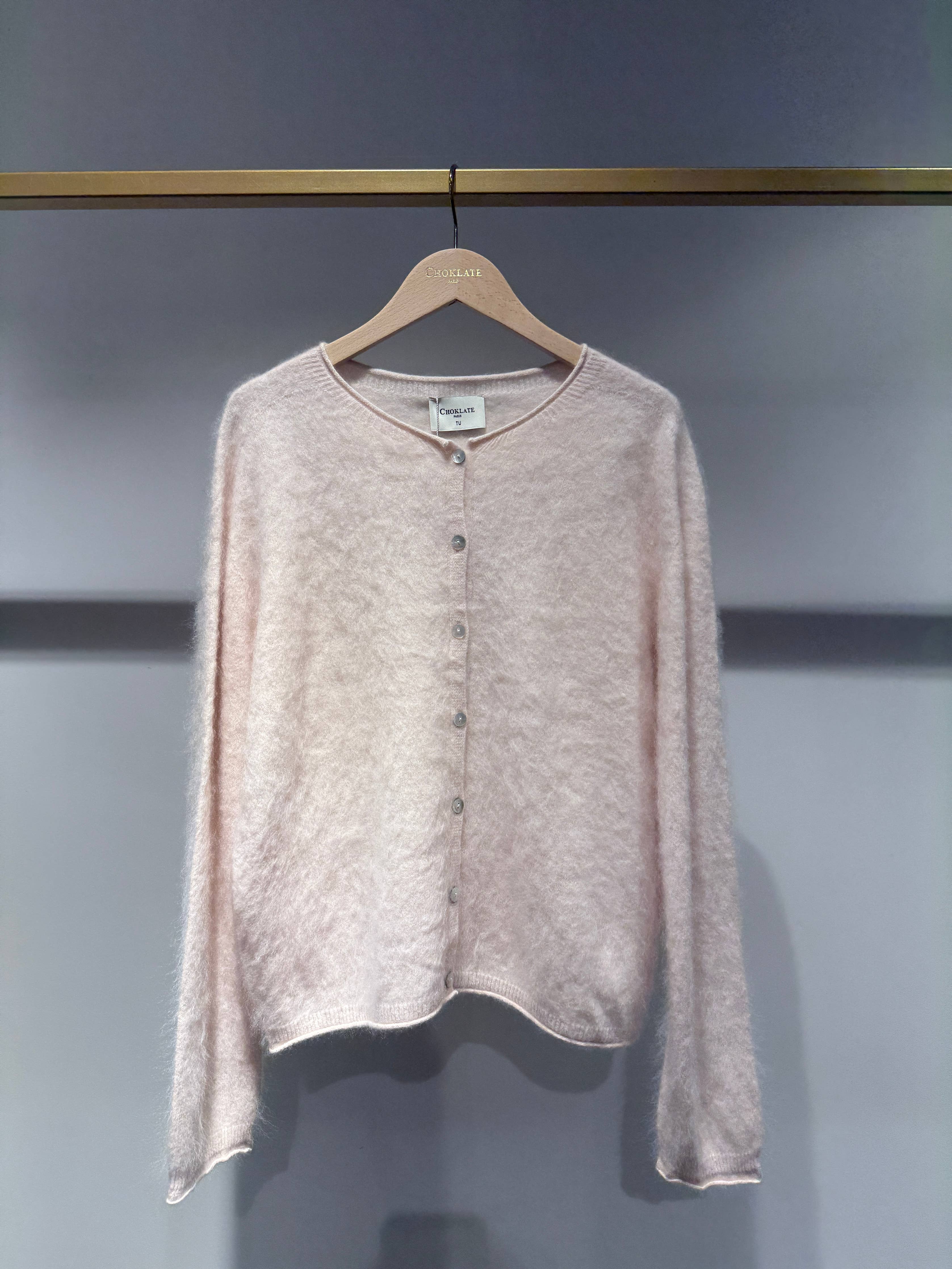 Choklate Paris Fluffy-Cardigan Wolle-Kaschmir Blush