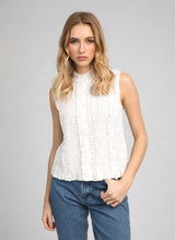 Ange Paris Bluse Sloane Weiß Baumwolle
