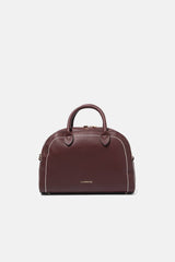 Lanidor - Handtasche in Bordeaux mit Kontrastnähten