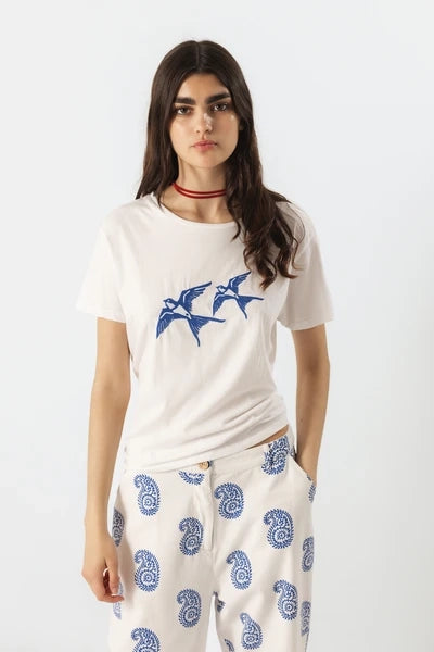 Baumwoll-T-Shirt "Schwalben" - Lanidor Portugal