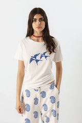 Baumwoll-T-Shirt "Schwalben" - Lanidor Portugal