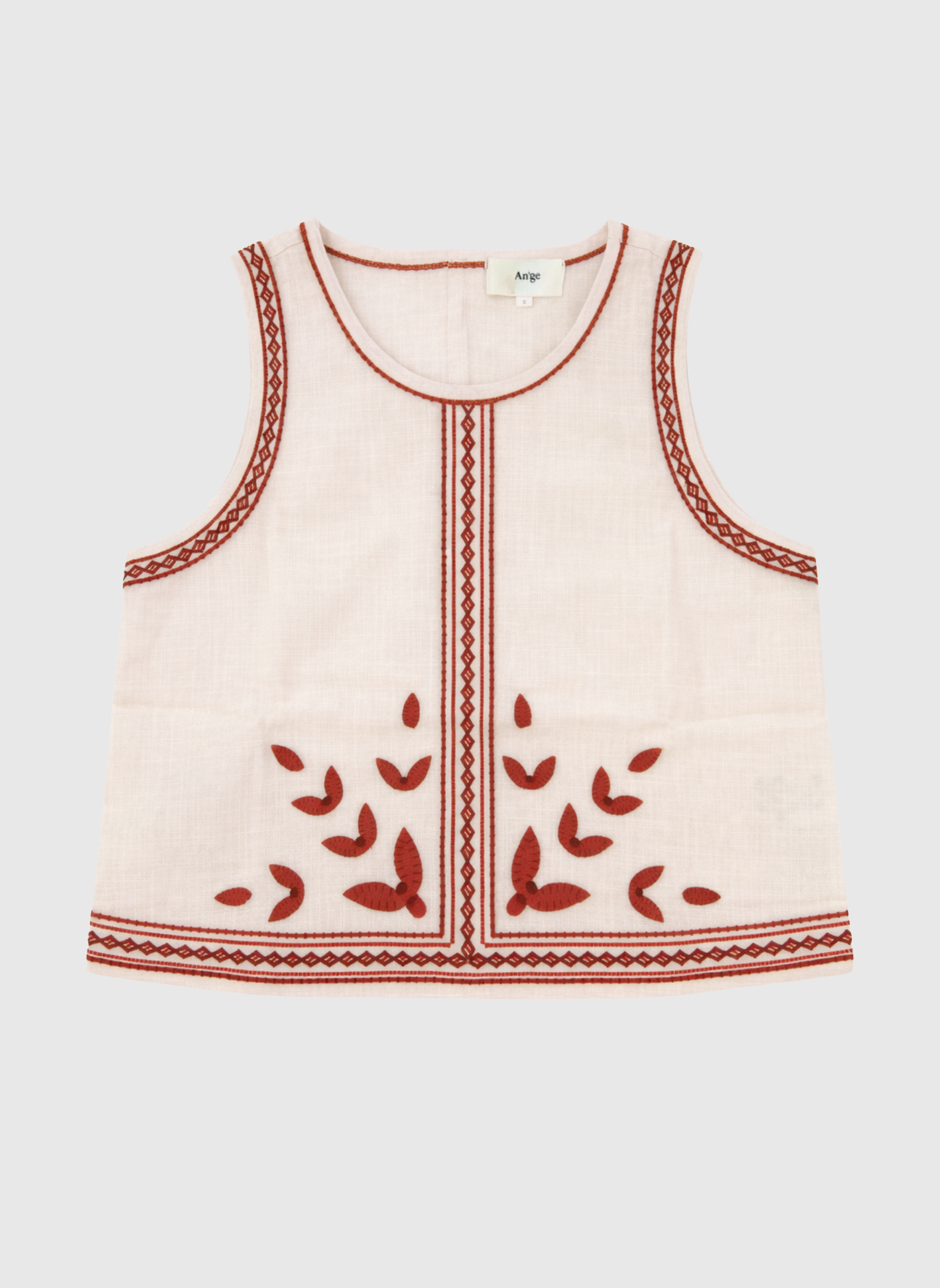Ange Paris Blusen Top Somina 100% Baumwolle Ecru