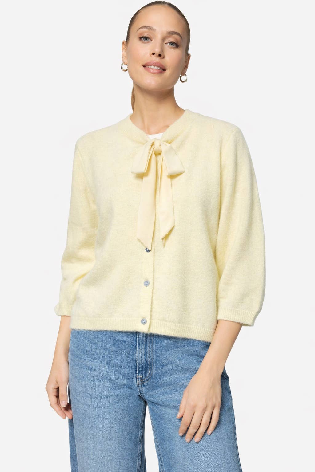 Flauschige Strickjacke mit Schluppen-Kragen: Anthrazit