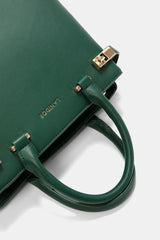 Lanidor - Kunstleder Handtasche Gras-Grün mit Metallverschluss