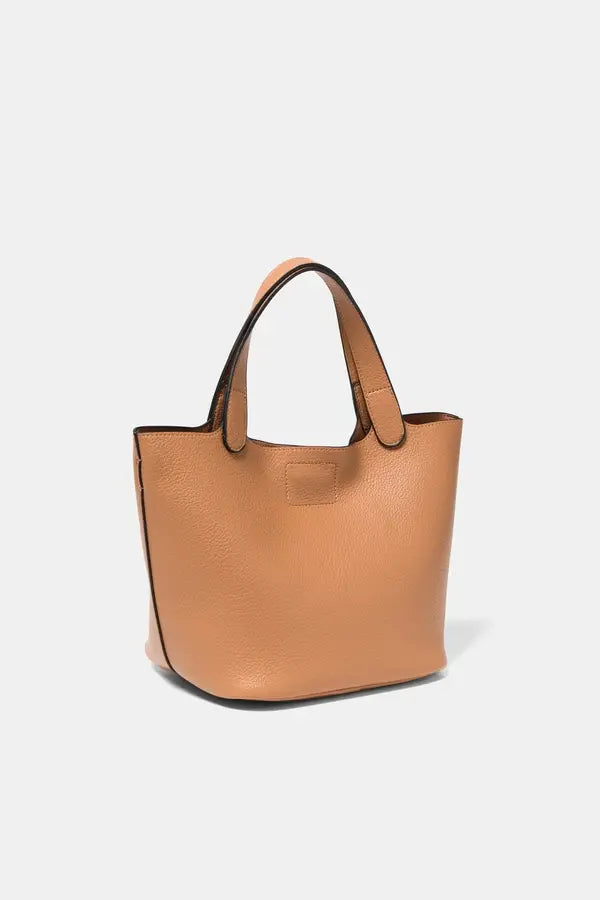 Lanidor Tasche Beige aus Eco-Leder mit Schulterriemen