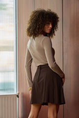 Top aus feinem Mesh H240A: Taupe / 3 S/M 3 M/L