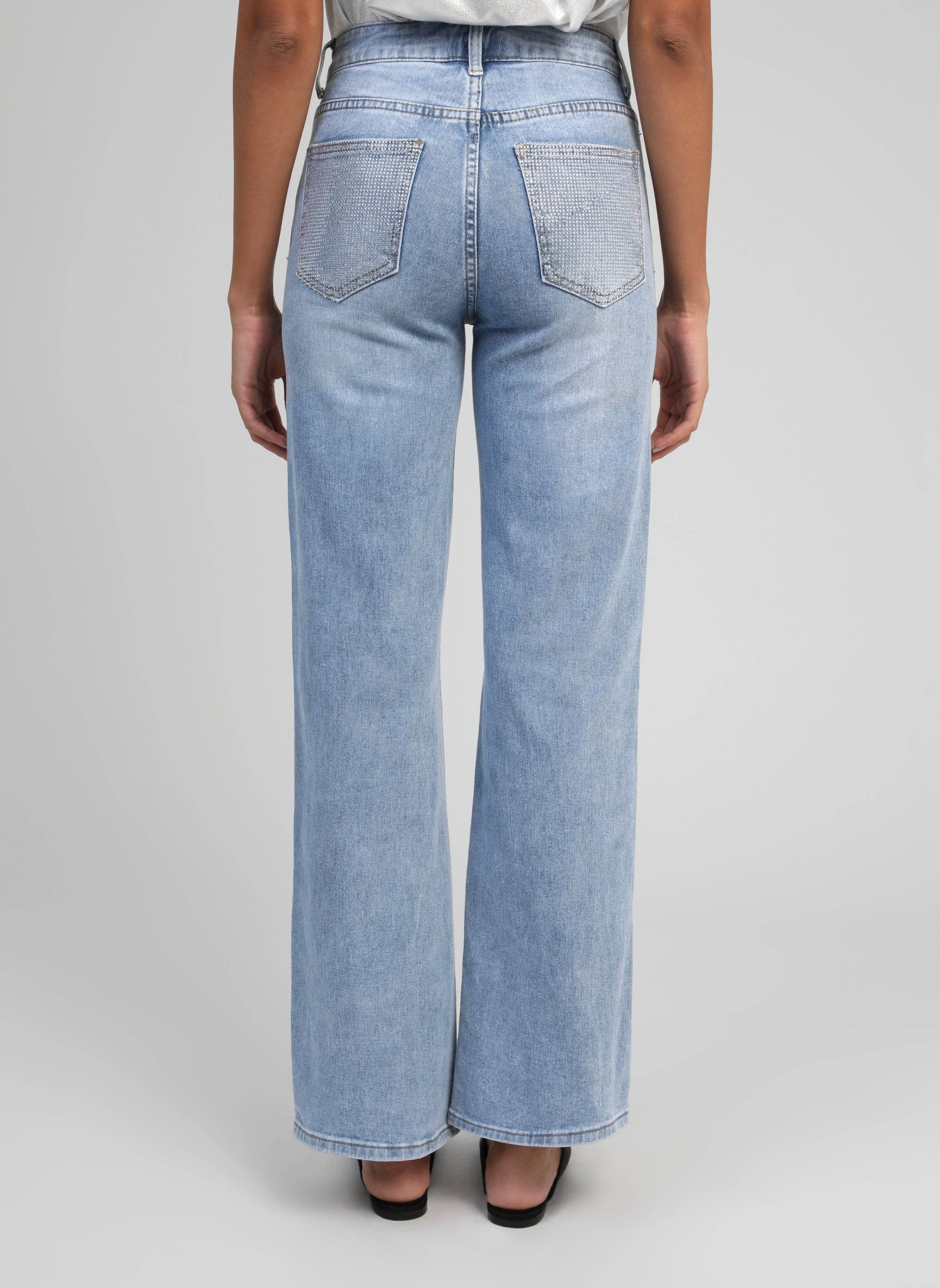 Ange Paris Jeans Pipoche Hellblau Gerader Schnitt