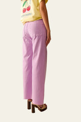 Q2 Gerade geschnittene Jeans mit vorderen Taschen Flieder | Coloured Denim