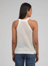 Ange Paris Trägershirt Lochstrick Virgil Ecru