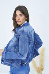 Ana & Lucy Jeansjacke "Erica" Normale Passform Hellblau