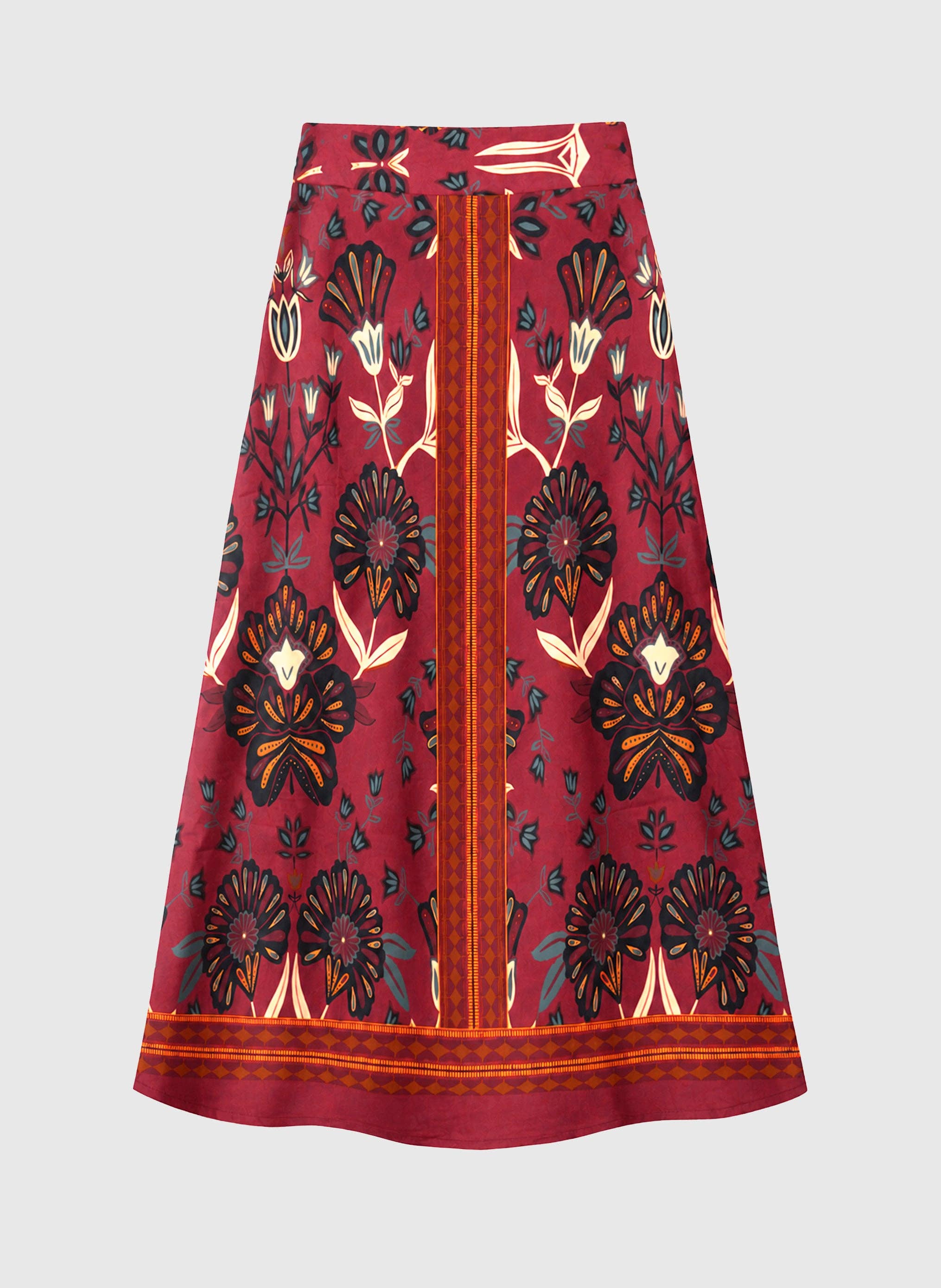 Langer Rock ROBILIANE Tulipa Bordeaux: M