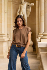 Choklate Paris Strick-T-Shirt Alizée Taupe
