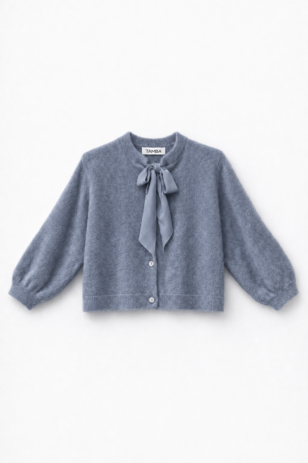 Flauschige Strickjacke mit Schluppen-Kragen: Anthrazit