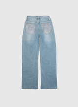 Ange Paris Jeans Pipoche Hellblau Gerader Schnitt