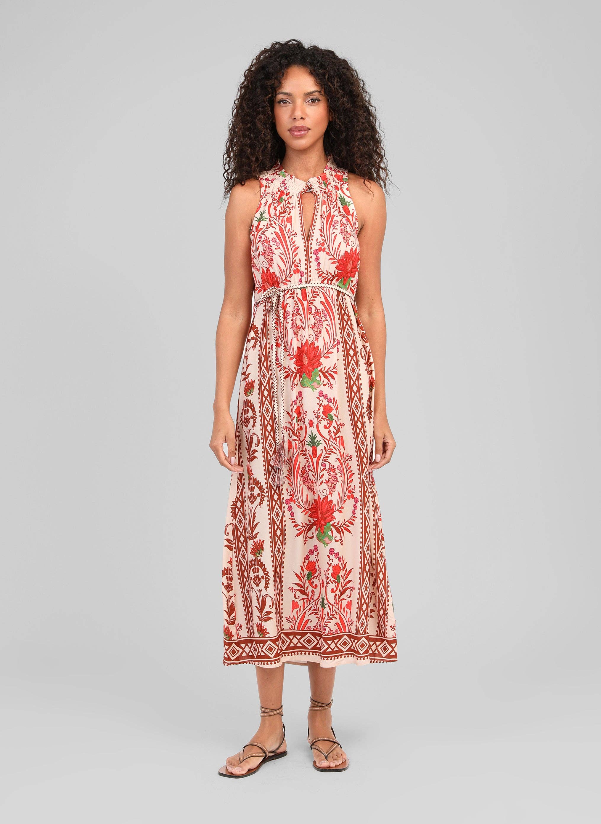 An’ge Paris Kleid OLUCIA Tilana Rot Viskose Maxikleid