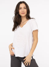 Zwillingsherz Shirt Tail - Positive Mind- 100% Baumwolle - Weiß