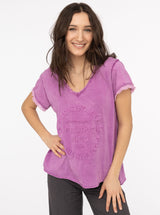 Zwillingsherz Shirt Tail - Positive Mind- 100% Baumwolle - Beere