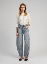 Ange Paris Jeans Prime Ballonschnitt High Waist Hellblau