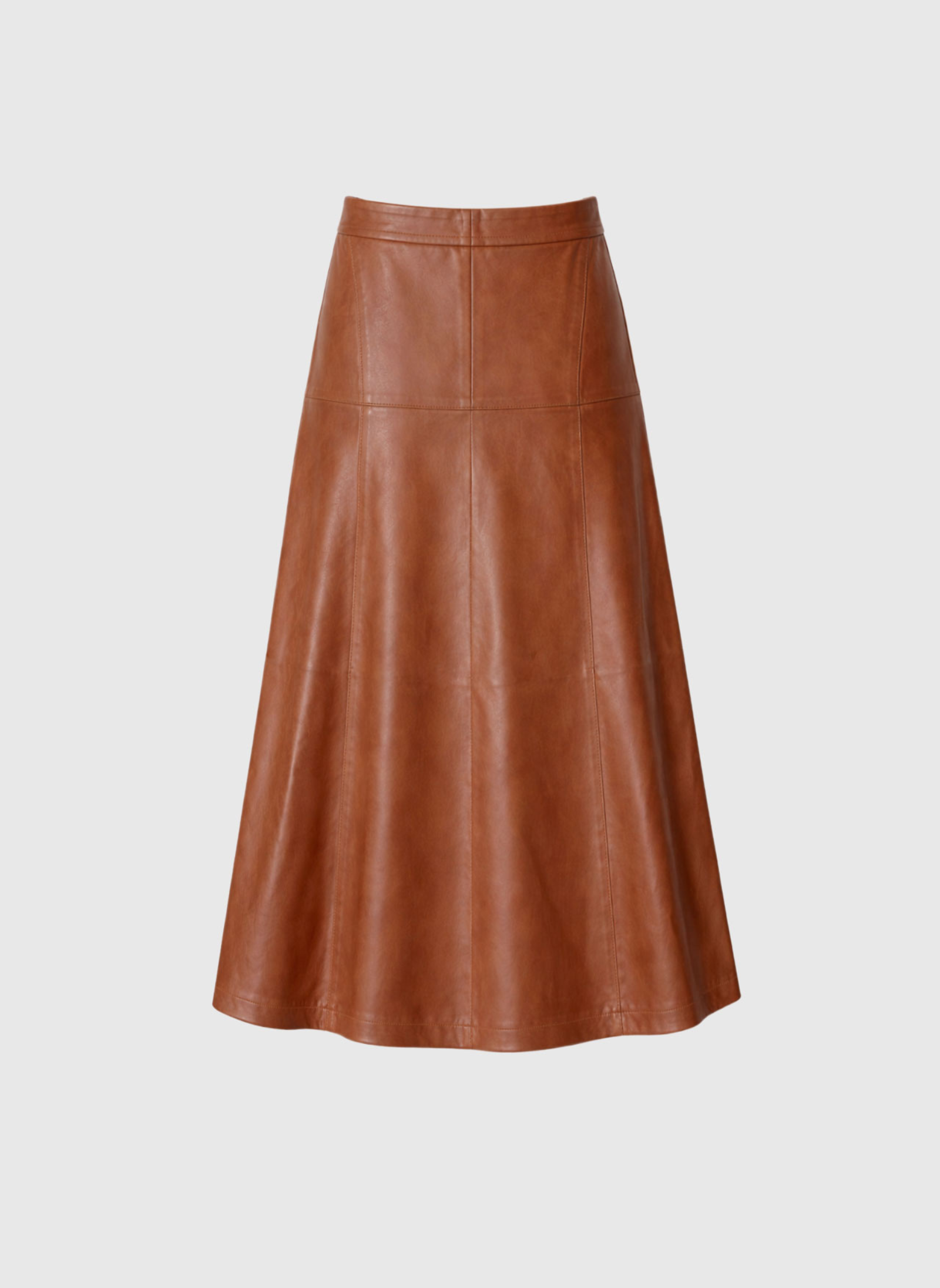 An’ge Paris langer Kunstlederrock JAMALA Camel