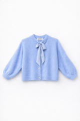 Flauschige Strickjacke mit Schluppen-Kragen: Anthrazit
