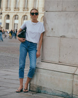 ANA & LUCY Mom-Fit Jeans „Jeanne" gewaschen - Hellblau -  Retro-Vibes