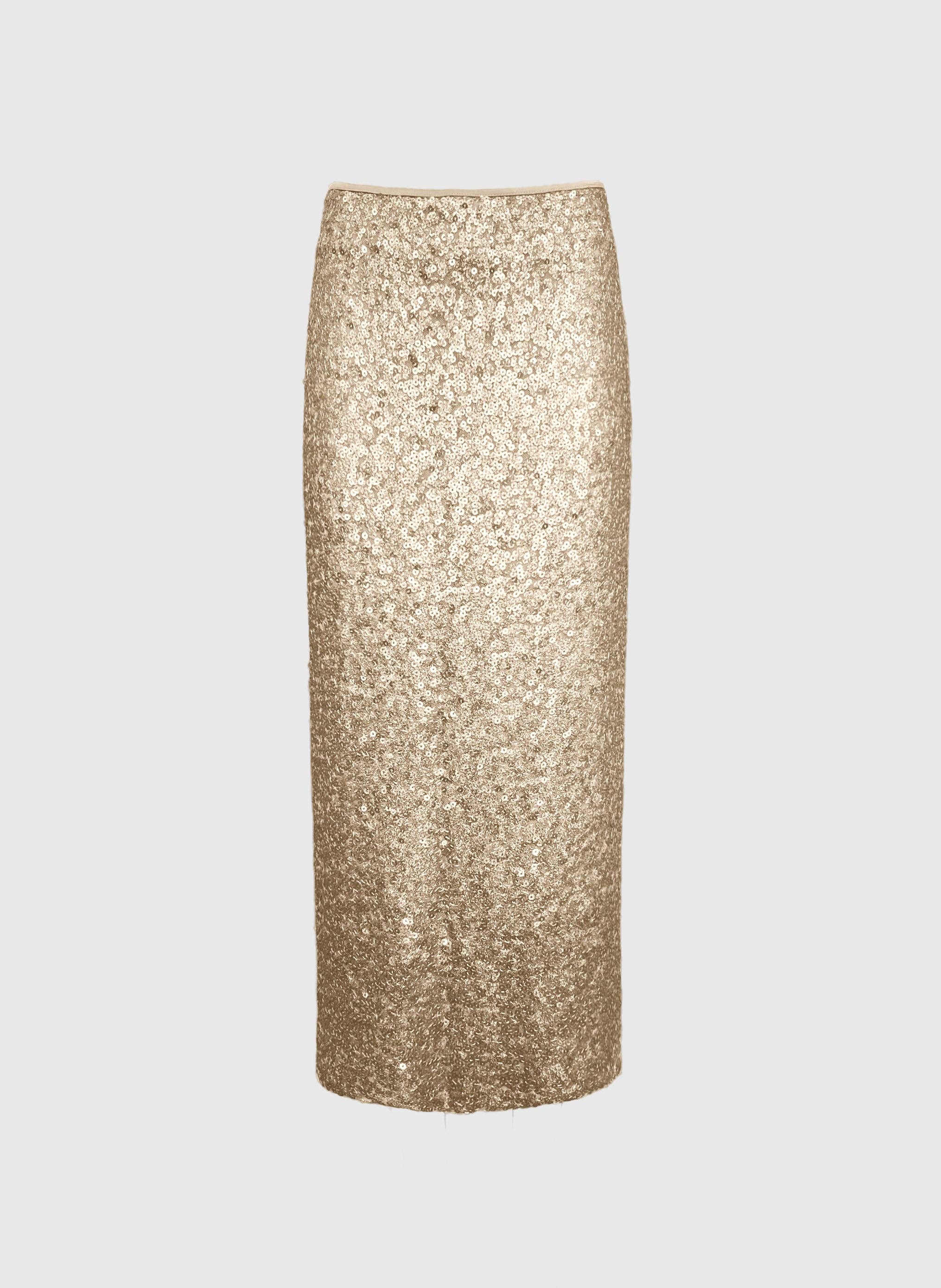 Ange Paris Midirock JURYFANA Mattgold - Greige
