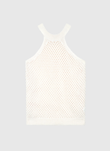 Ange Paris Trägershirt Lochstrick Virgil Ecru