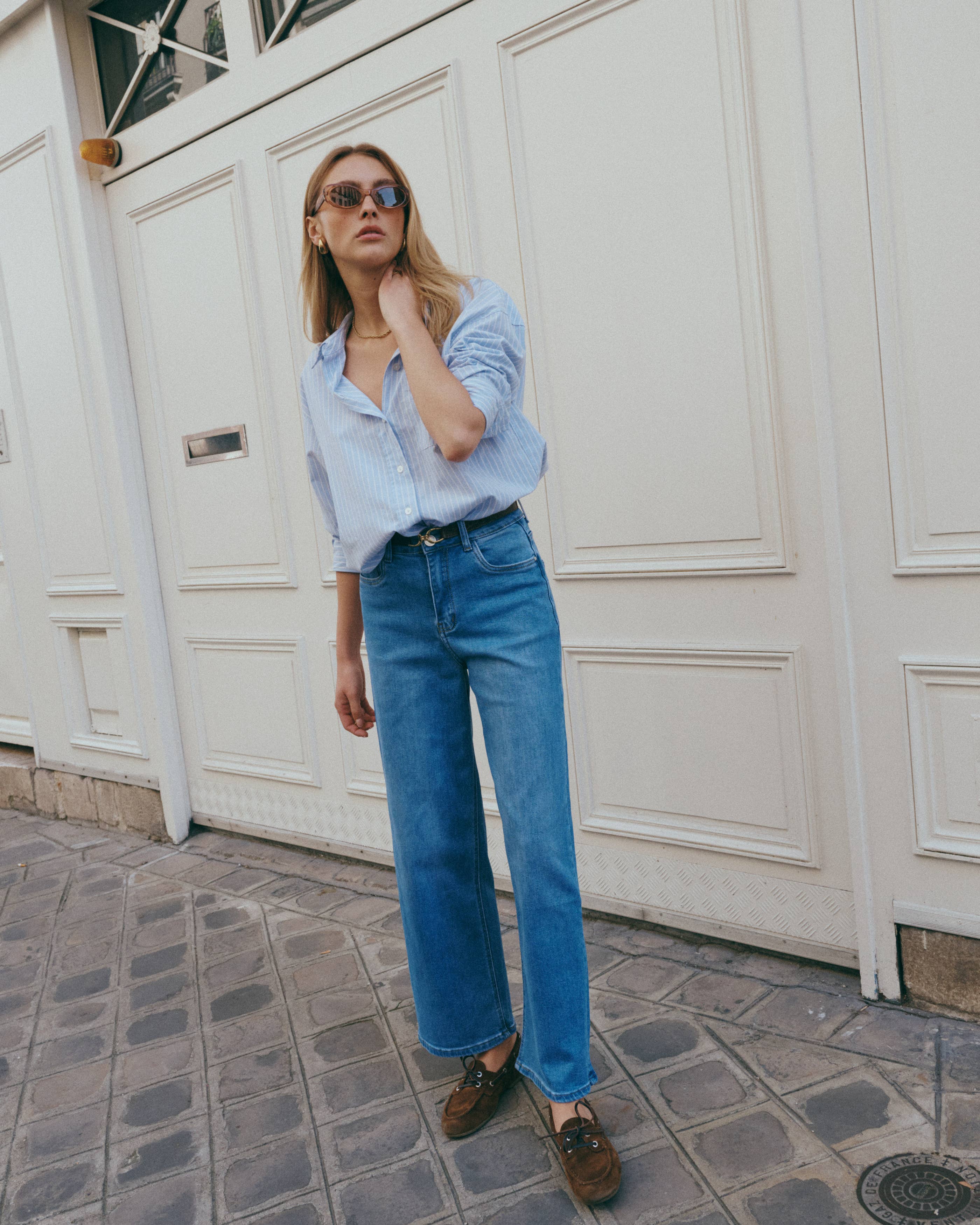 Ana & Lucy Baggy-Dad-Jeans "Enora" Blau