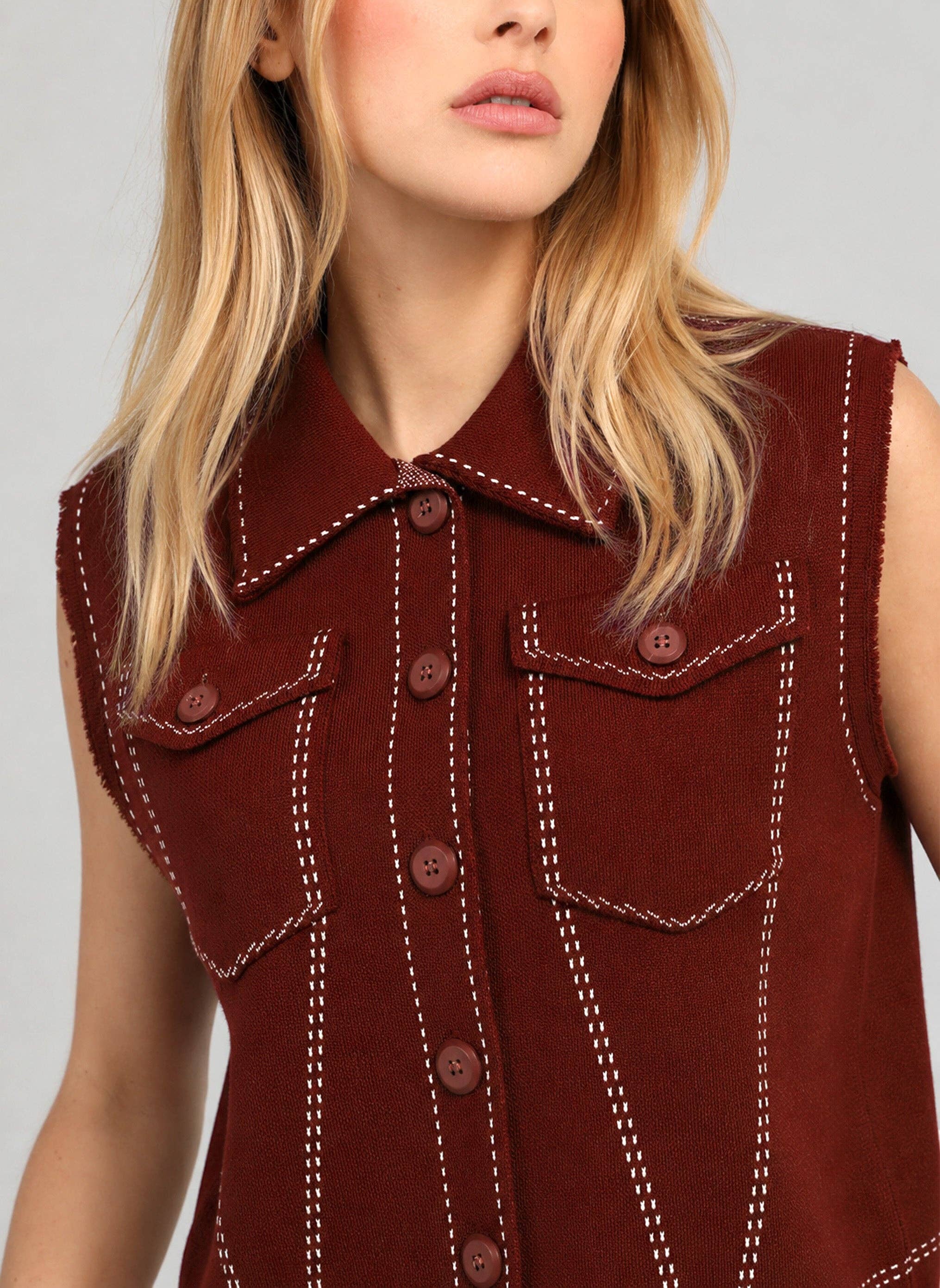 Weste LEWOODY bordeaux: M/L