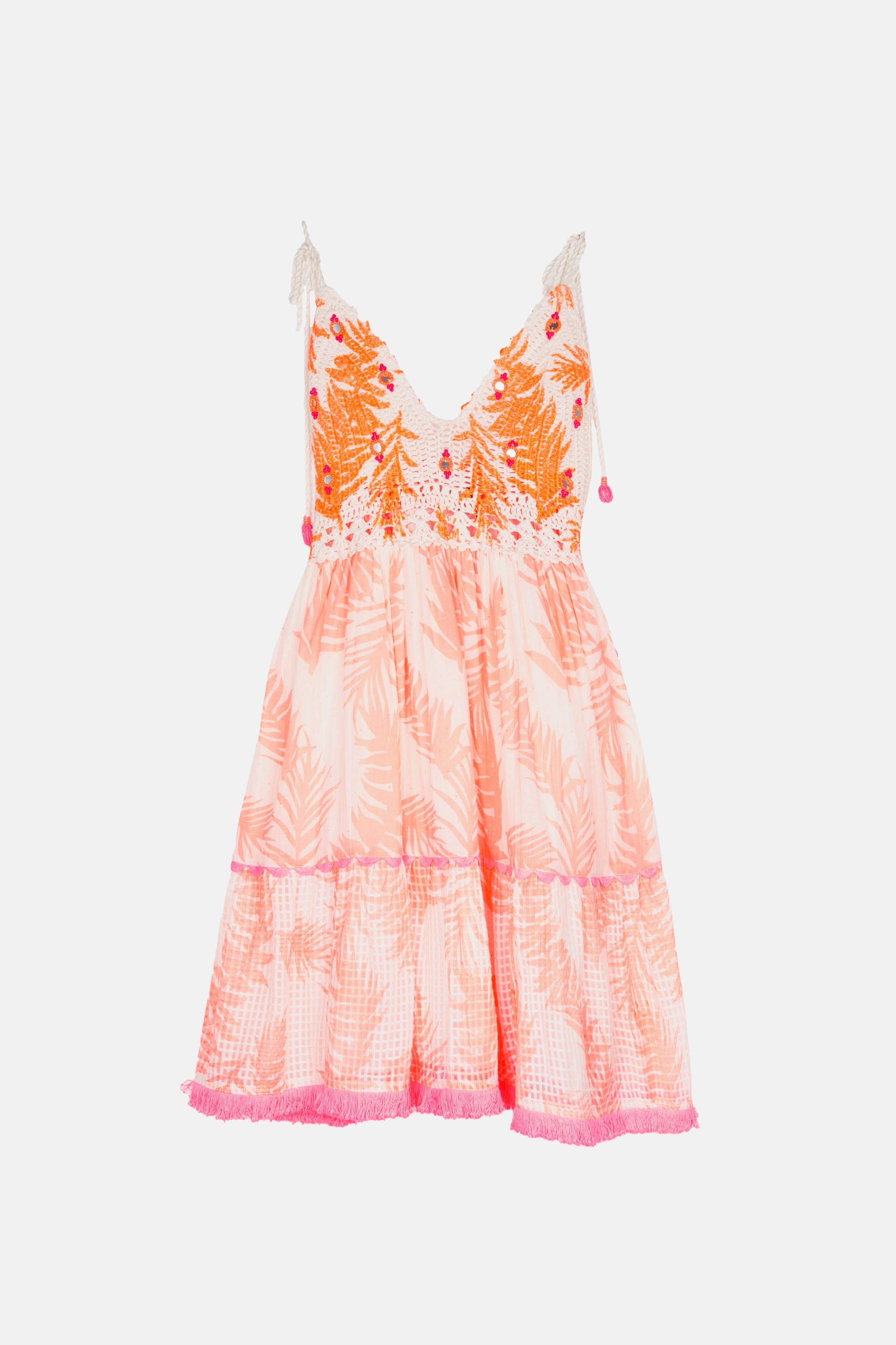 Kleid "Nilo" - Häkeloberteil - 100% Baumwolle