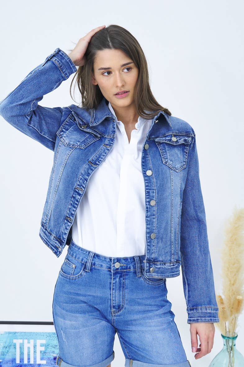 Ana & Lucy Jeansjacke "Erica" Normale Passform Hellblau