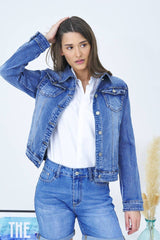Ana & Lucy Jeansjacke "Erica" Normale Passform Hellblau