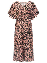 Zwillingsherz Maxikleid Viskose Leo Dreams Rosa