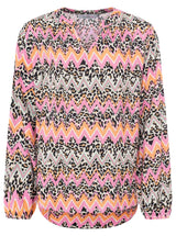 Zwillingsherz Bluse Graphic Leo Pink Viskose