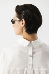 Lanidor - Lässige Hemdbluse mit Knopfdetail auf der Rückseite - weiß