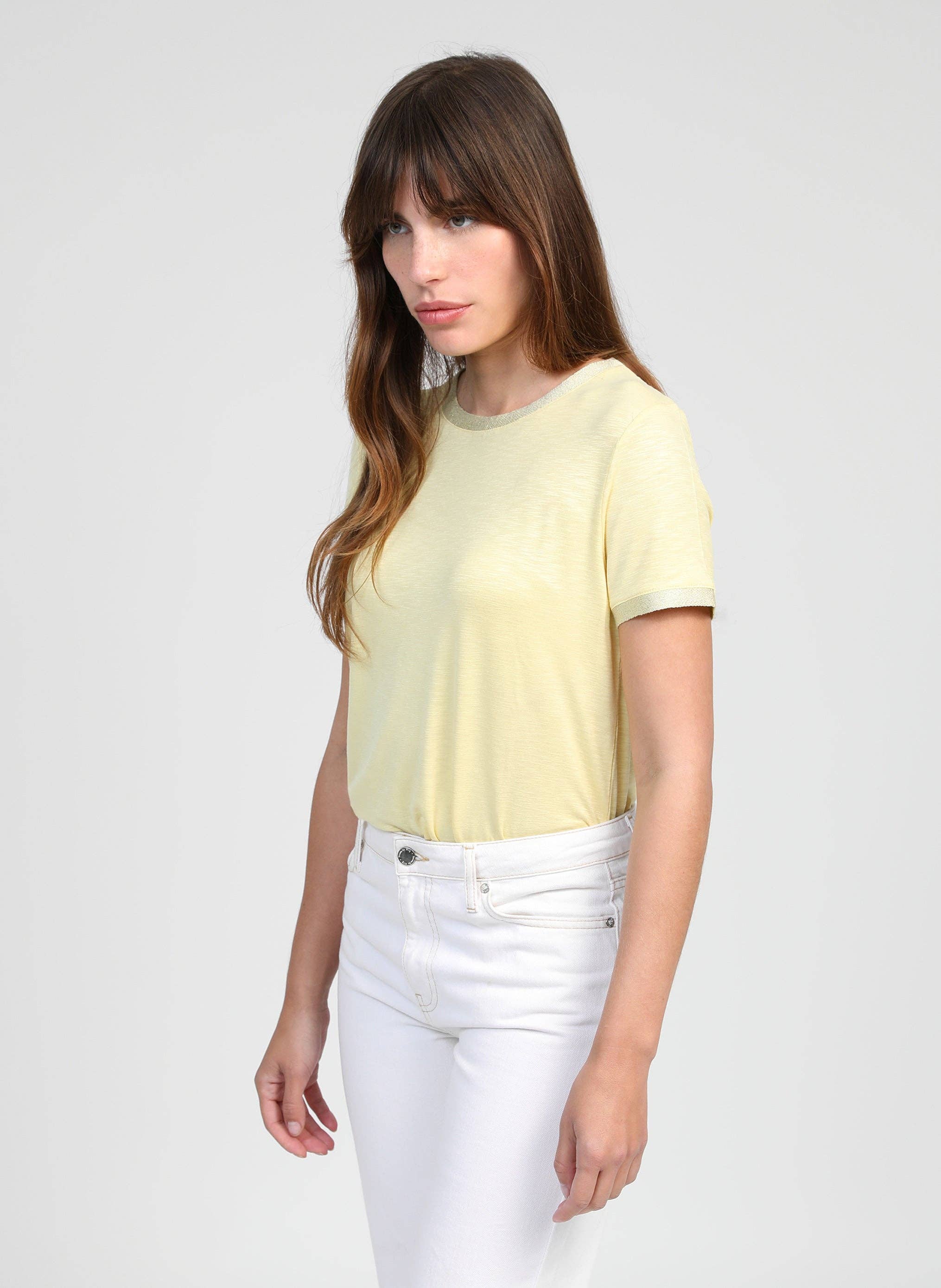 Ange Paris T-Shirt Tixana Gelb Viskosemix
