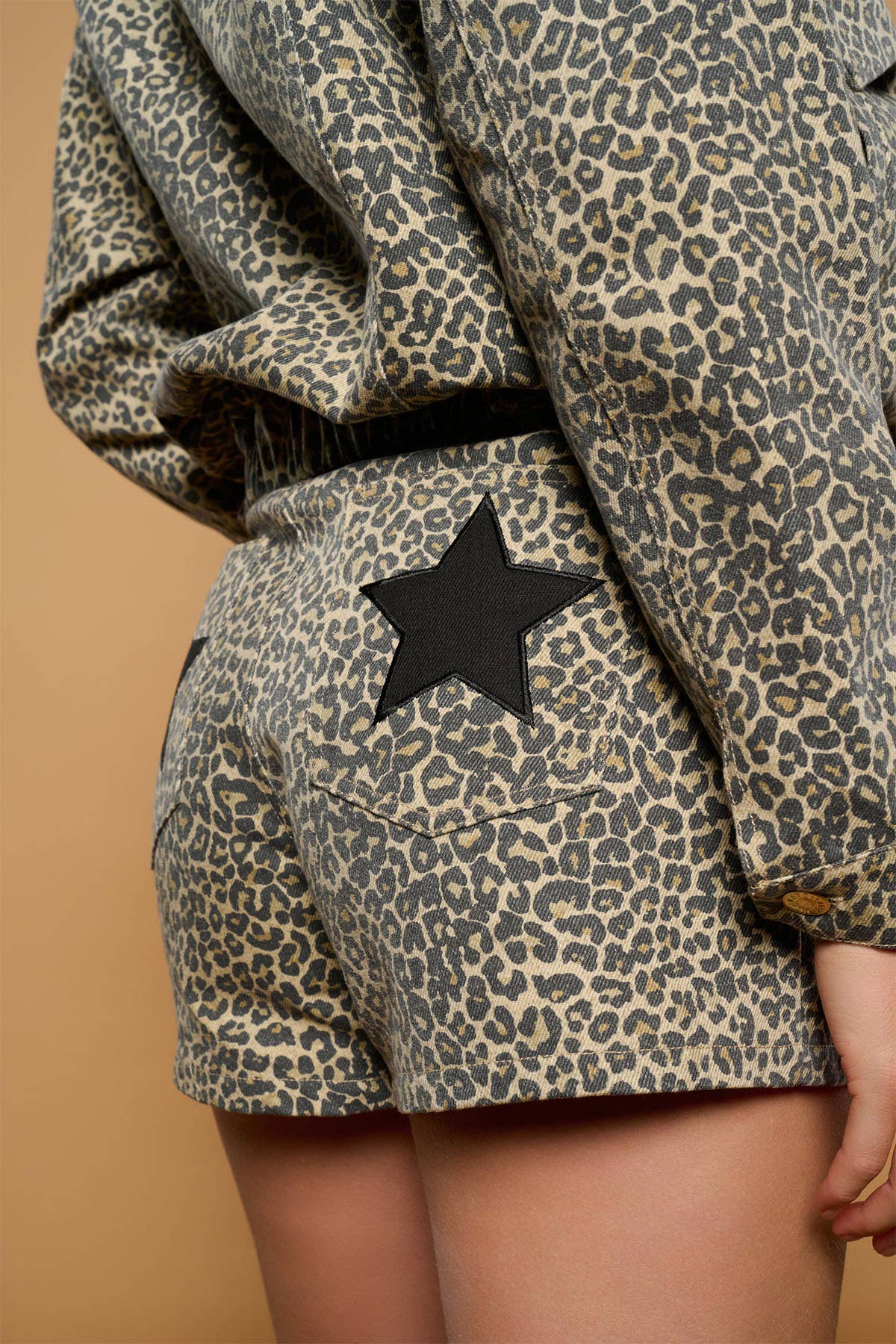 Minueto Shorts Animalprint 100% Baumwolle Beige