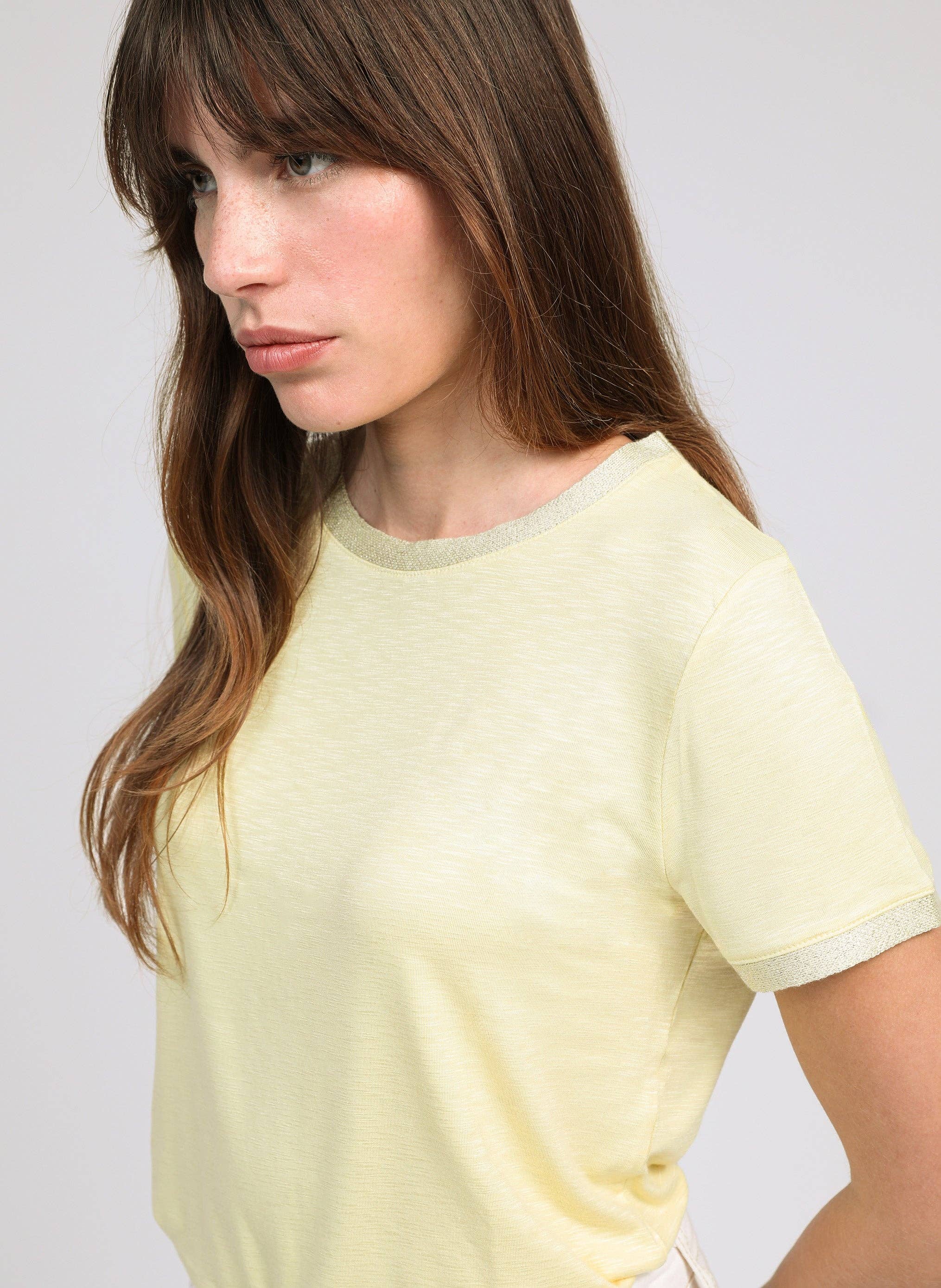 Ange Paris T-Shirt Tixana Gelb Viskosemix