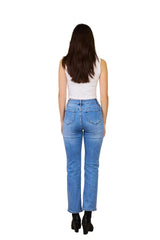 ANA & LUCY Gerade geschnittene Jeans mit geradem Bein Blau | Hohe Taille