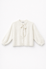 Flauschige Strickjacke mit Schluppen-Kragen: Anthrazit