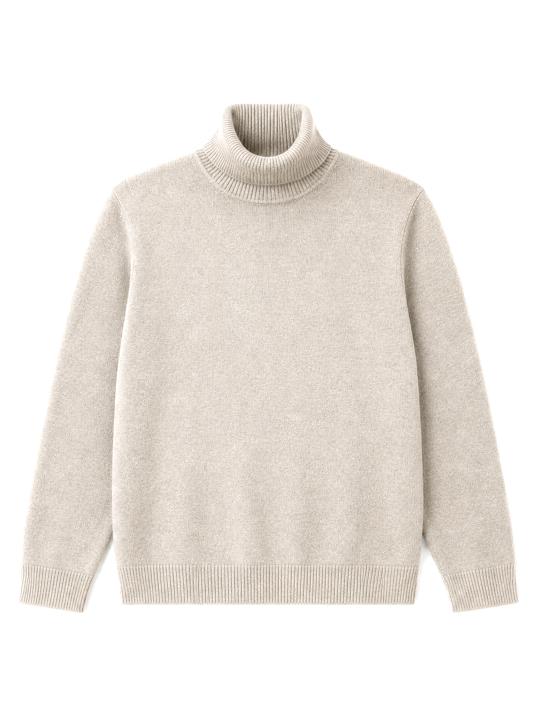 TAMBA Feinstrick-Rollkragenpullover mit Viskose und Angora Greige
